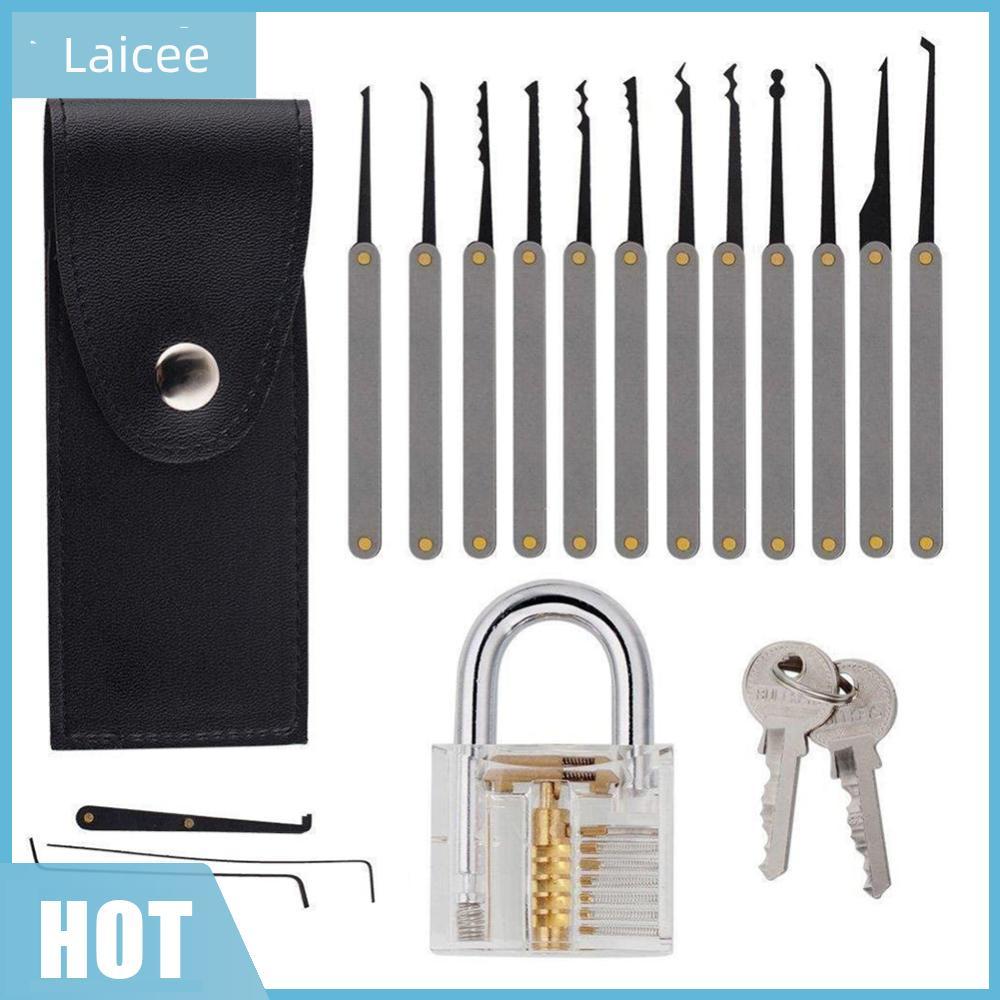 [Laicee.th] 17 ชิ้น Professional Lock Pick Set มัลติฟังก์ชั่นไม่มีล็อคปลดล็อค Extractor Pick Key ชุด