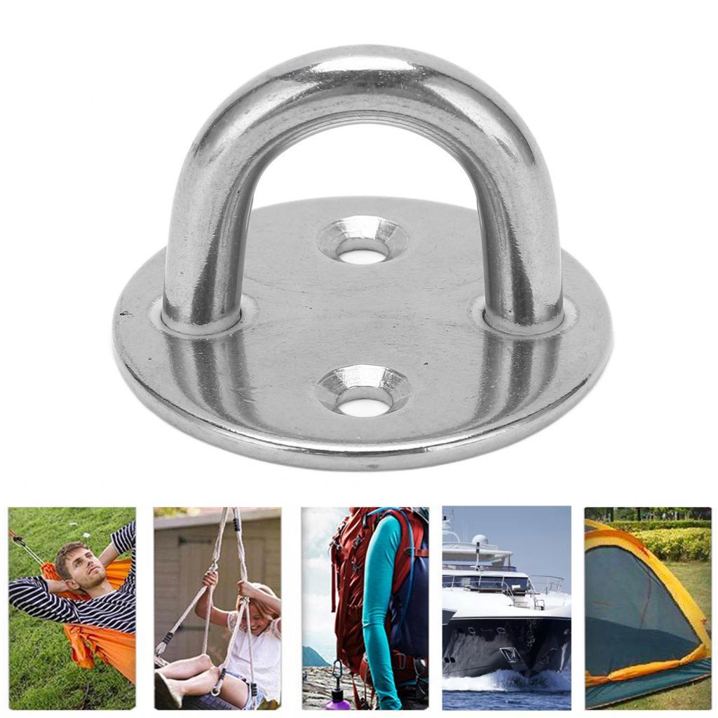 Outsideworld.th สแตนเลสสตีลแผ่นตา Heavy Duty U Hook สำหรับประตูเรือเปลญวนเก็บเรือยอชท์เหมาะสำหรับเพด