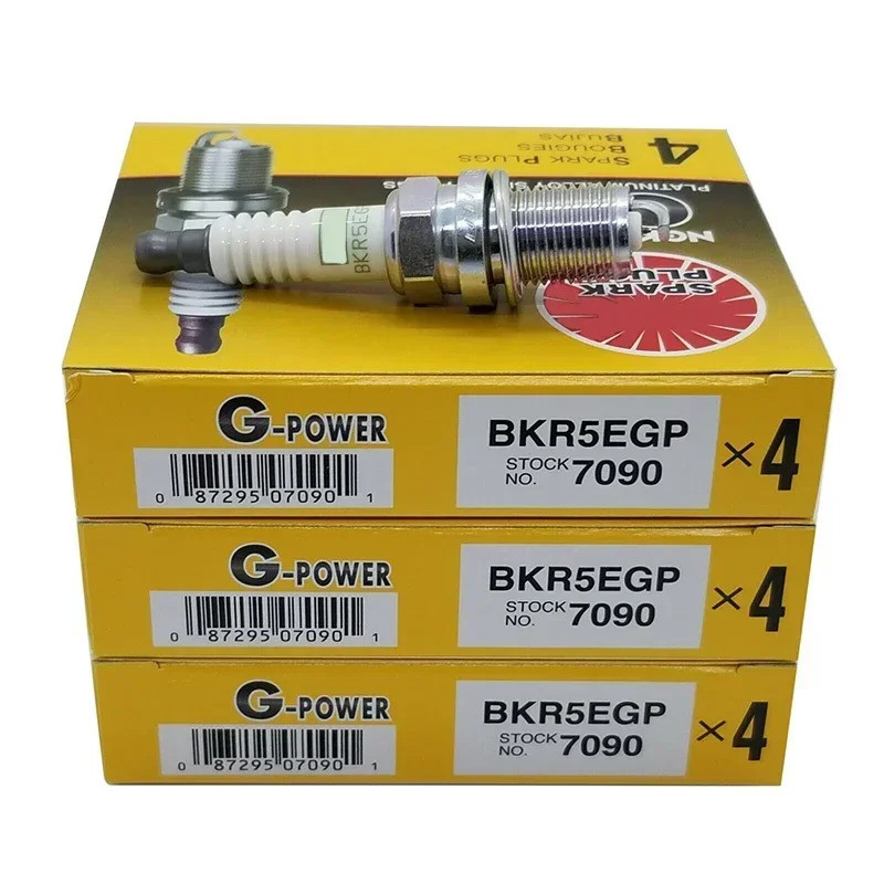 4/6PCS BKR5EGP 7090 Platinum Spark Plug สําหรับ HYUNDAI KIA TOYOTA MAZDA INFINITI MITSUBISHI ACURA B