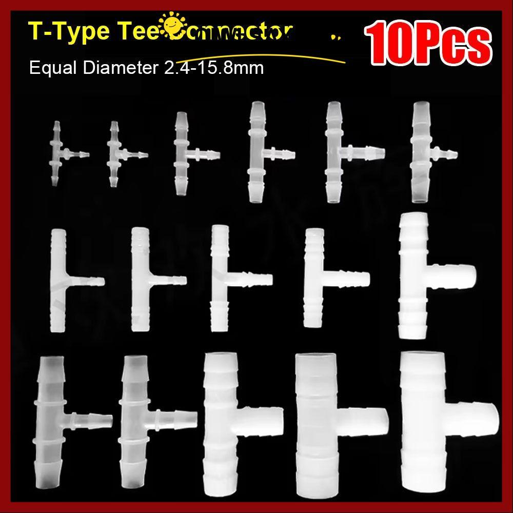 OIWLSAX321 10 ชิ้น 3 ทางเชื่อมต่อ, PP PE Equal เส้นผ่านศูนย์กลาง T-Type Tee Connector, 1.6-15.8 มิลล