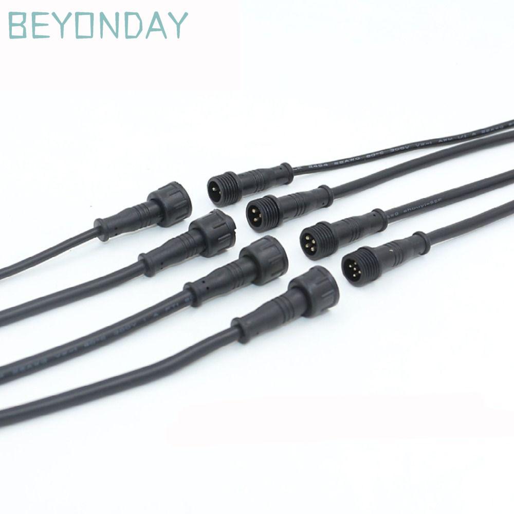 GUOGUA 2Pin 3Pin 4Pin แจ็ค, 20 ซม.สายสีดําชายหญิง LED Connector, IP67 2Pin 3Pin 4Pin สายไฟกันน้ํา LE
