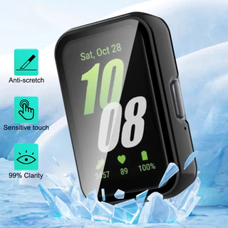 สายซิลิโคนกรณีพีซี for Smartwatch Samsung Galaxy Fit 3 เปลี่ยนสายพานยางสายรัดข้อมือป้องกันหน้าจอ อุปกรณ์เสริมฝากกันชน