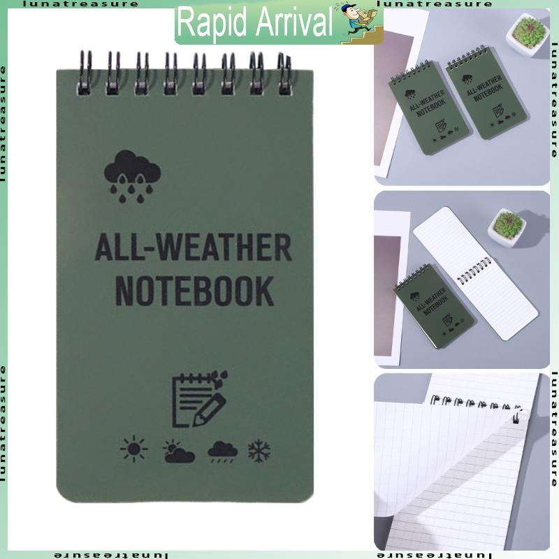 Lun Weatherproof Notebook Waterproof Notebook Field Note Pad All Weather Paper Notebook for Office