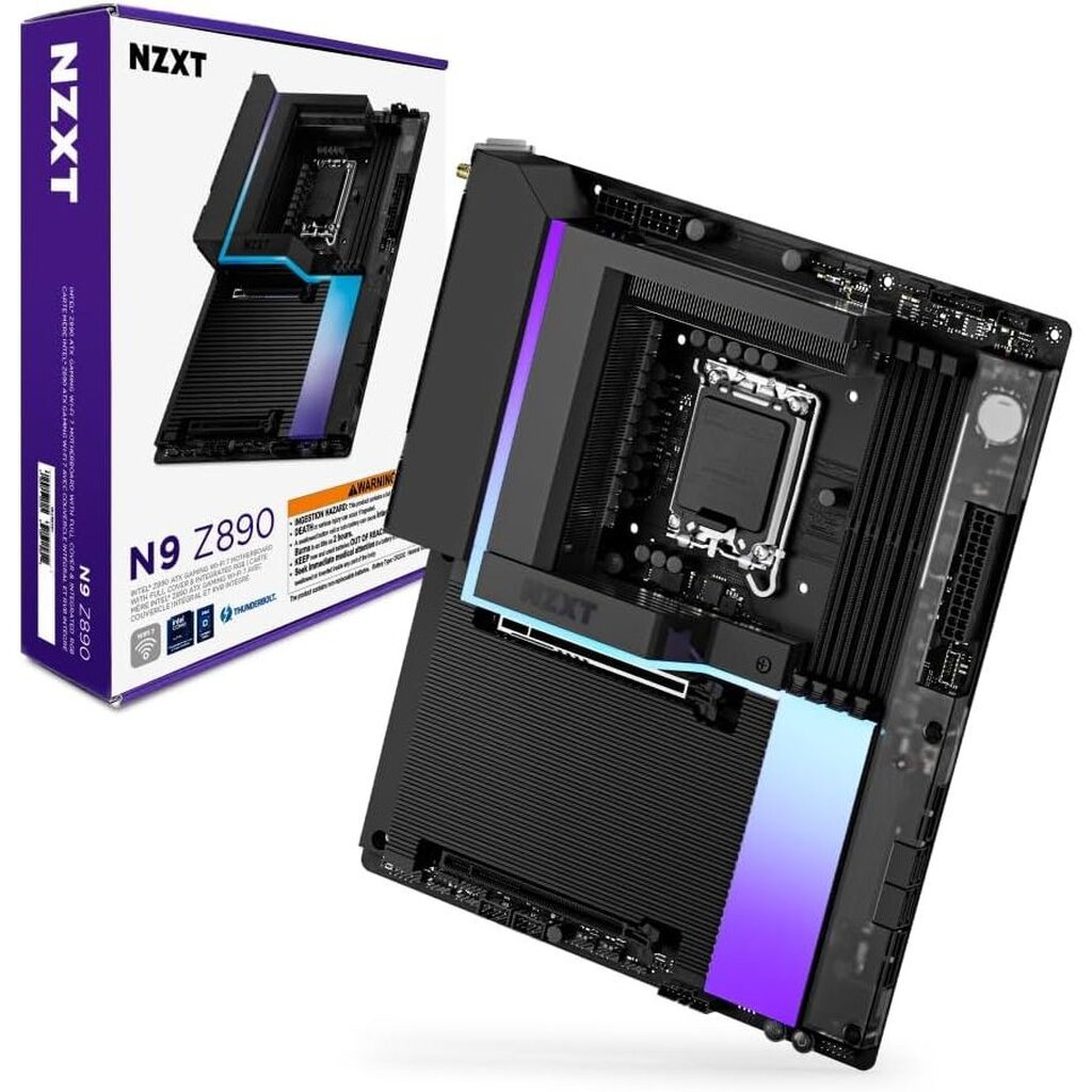 Mainboard NZXT N9 Z890 BLACK DDR5 LGA 1851 ATX Gaming : N9-Z89XT-B1