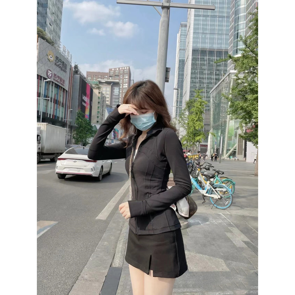 Lululemon Define Jacket เสื้อกันหนาวสำหรับโยคะและออกกำลังกาย ทรงเข้ารูปสำหรับผู้หญิง