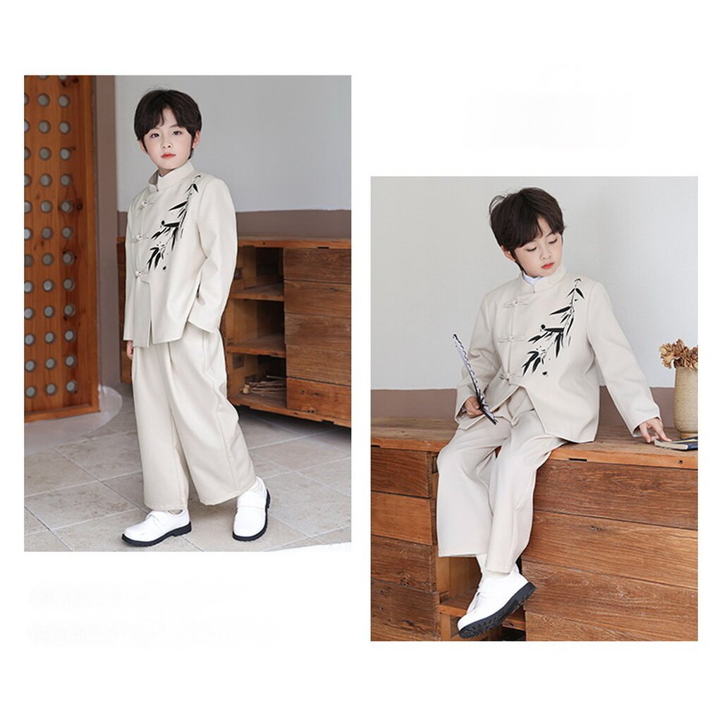 Bset0142- ชุดออกงานเด็กชาย 3ชิ้น มีครีม และสีดำ รูปที่ 2