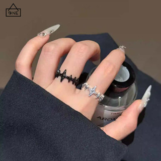 COD❤️แหวนไม้กางเขนเพทายวินเทจสไตล์เกาหลีเปิดปรับได้ระดับไฮเอ…