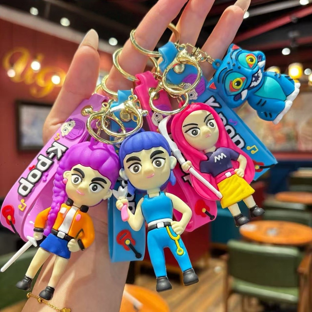 KPop Devil Hunter อุปกรณ์ต่อพ่วง Widget Rumi Mira Zoe PVC พวงกุญแจกระเป๋าเป้สะพายหลังตกแต่ง Widget อ