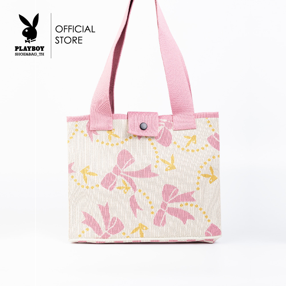 PB: Bow bliss women's fabric bag with ST-BS251PB128 code design silk carpet bow tote bag with 2 colo