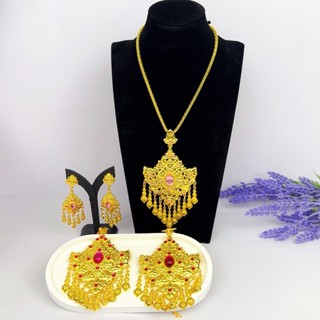 เครื่องประดับชุดไทย ชุดล้านนา ชุดสร้อยคอพร้อมต่างหู