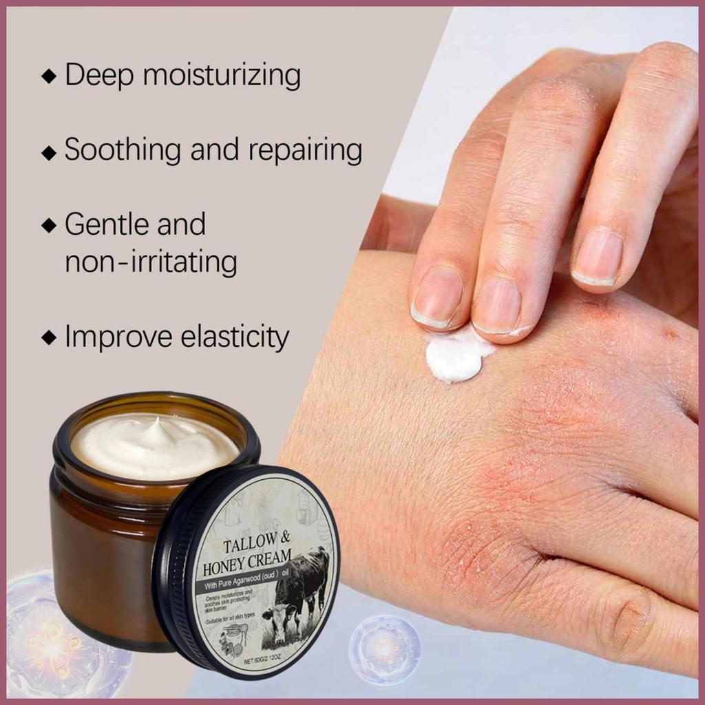 Beef Tallow สําหรับผิว Skincare Beef Tallow Balm Hydrating Tallow Balm Organic Beef Tallow Honey Bal