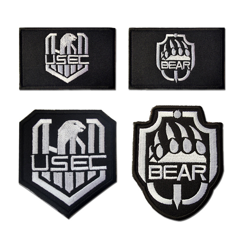 Spot Goods#Escape from Tarkov Game Merchandise Badge Embroidered Patch Velcro Bear Paw USEC BEAR Pac
