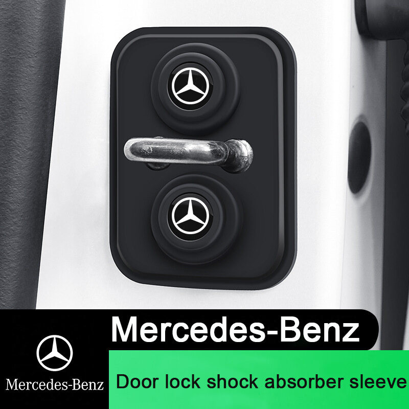 1/4 ชิ้น Mercedes Benz ซิลิโคนรถประตูล็อคป้องกันประตูล็อค Shock สําหรับ Mercedes Benz AMG C Class CLA CLS GLA GLB GLC GLE GLK W207 W211 W205 W212 W206 W124 W218 W222