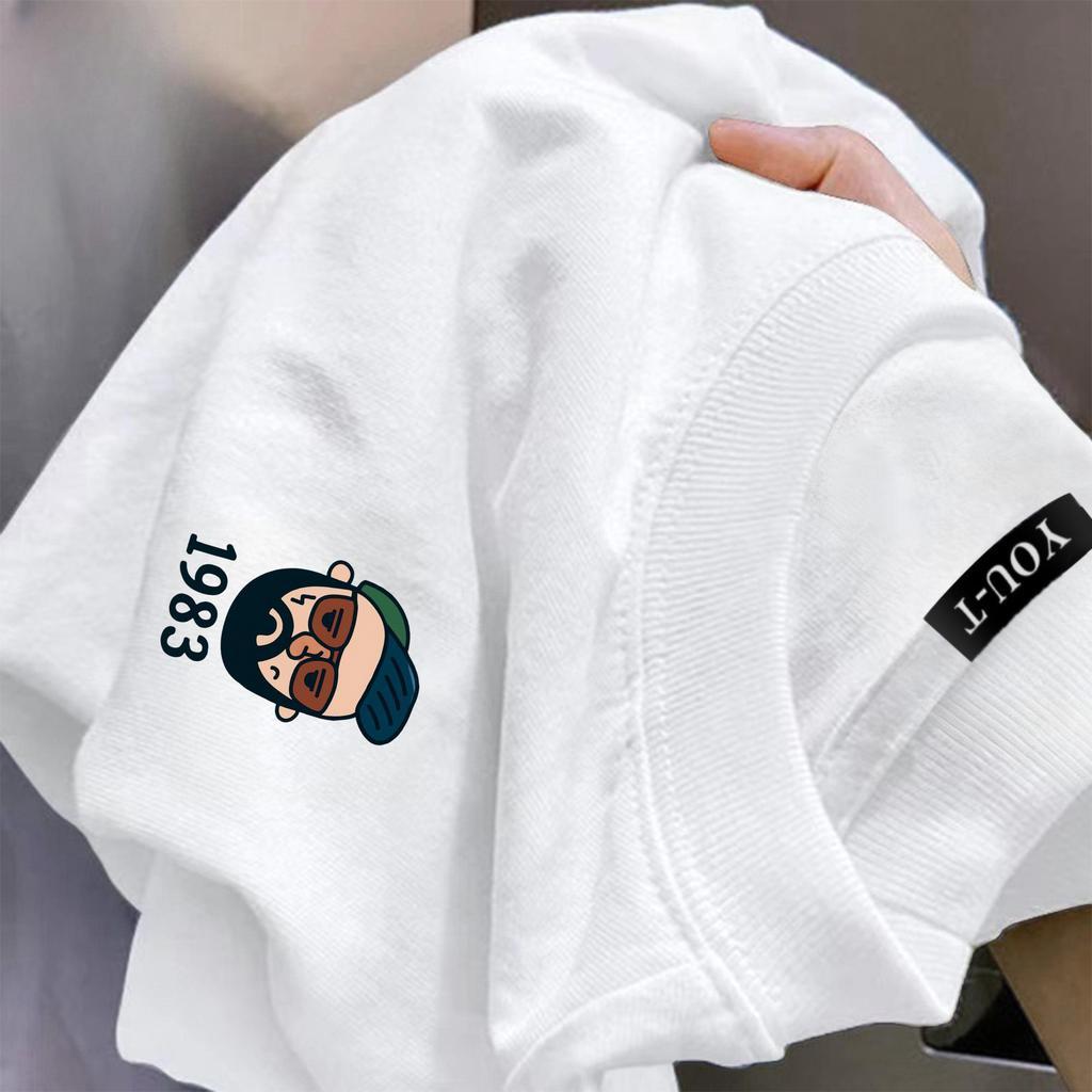 ChillTee📦เสื้อยืดoversizeไซส์ใหญ่ พิมพ์ลาย "Uncle“ผ้าฝ้ายแนวสตรีท ไม่ต้องรีดผ้า สวมใส่สบาย unisexส่งจากไทย【COD】
