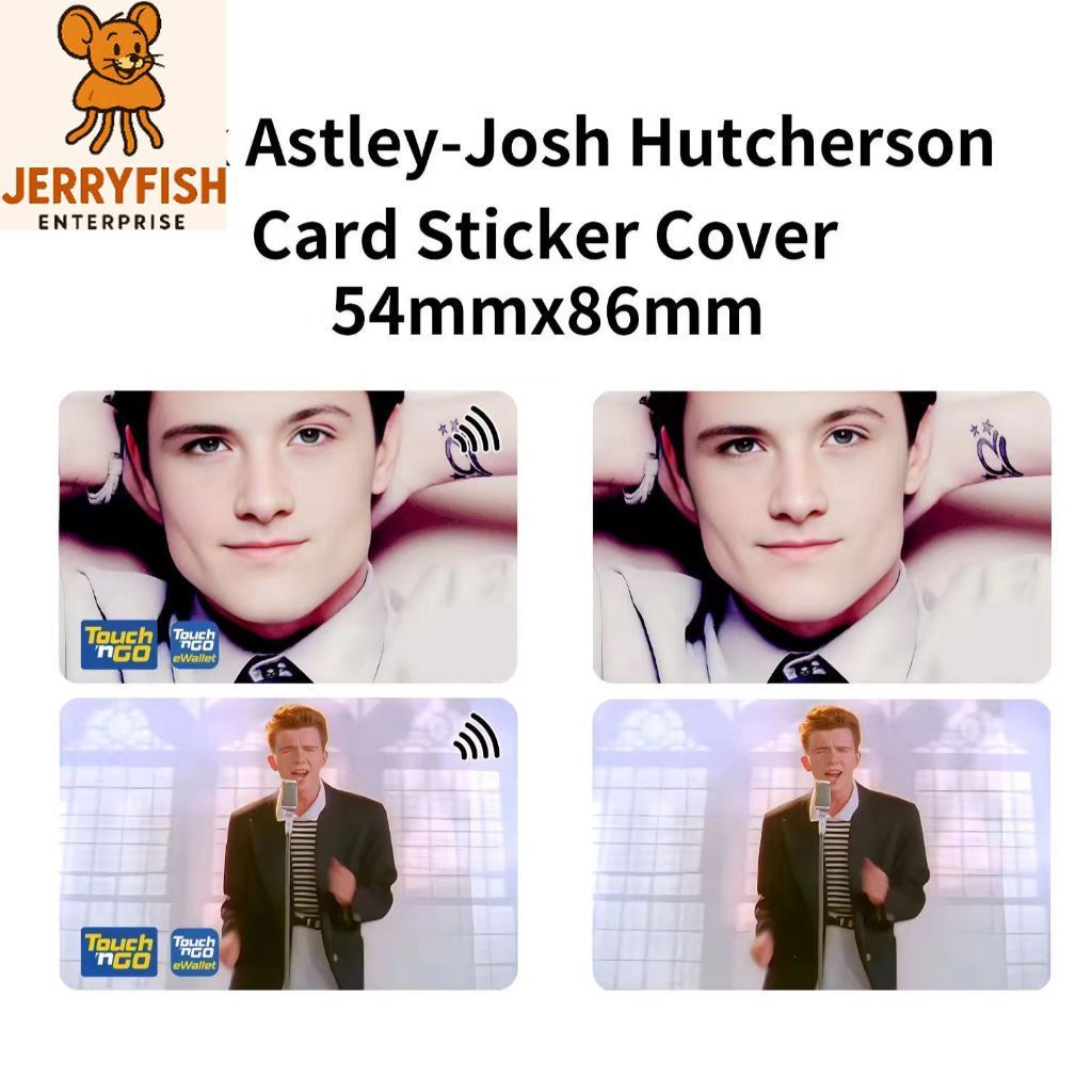 Rick Astley/Josh Hutcherson - Whistle/Rick Roll - ฝาครอบสติ๊กเกอร์การ์ด Touch n Go