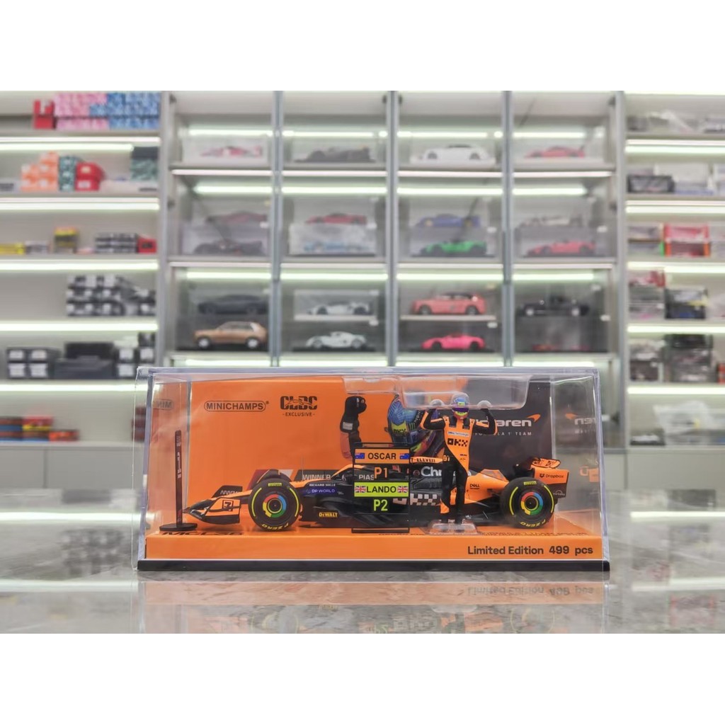 MINICHAMPS 1/43 McHAMPS F1 Team MCL38 0scar Pastry with Dolls, Score Board Black Orange Coating 898 