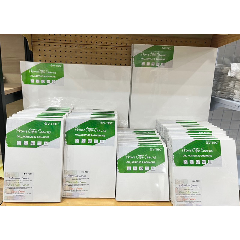 V-TEC Premium ภาพวาดผ้าใบ / 40x50 ซม.ผ้าใบ 40x60 ซม. 50x50 ซม. / Prime Cotton Canvas 375 GSM
