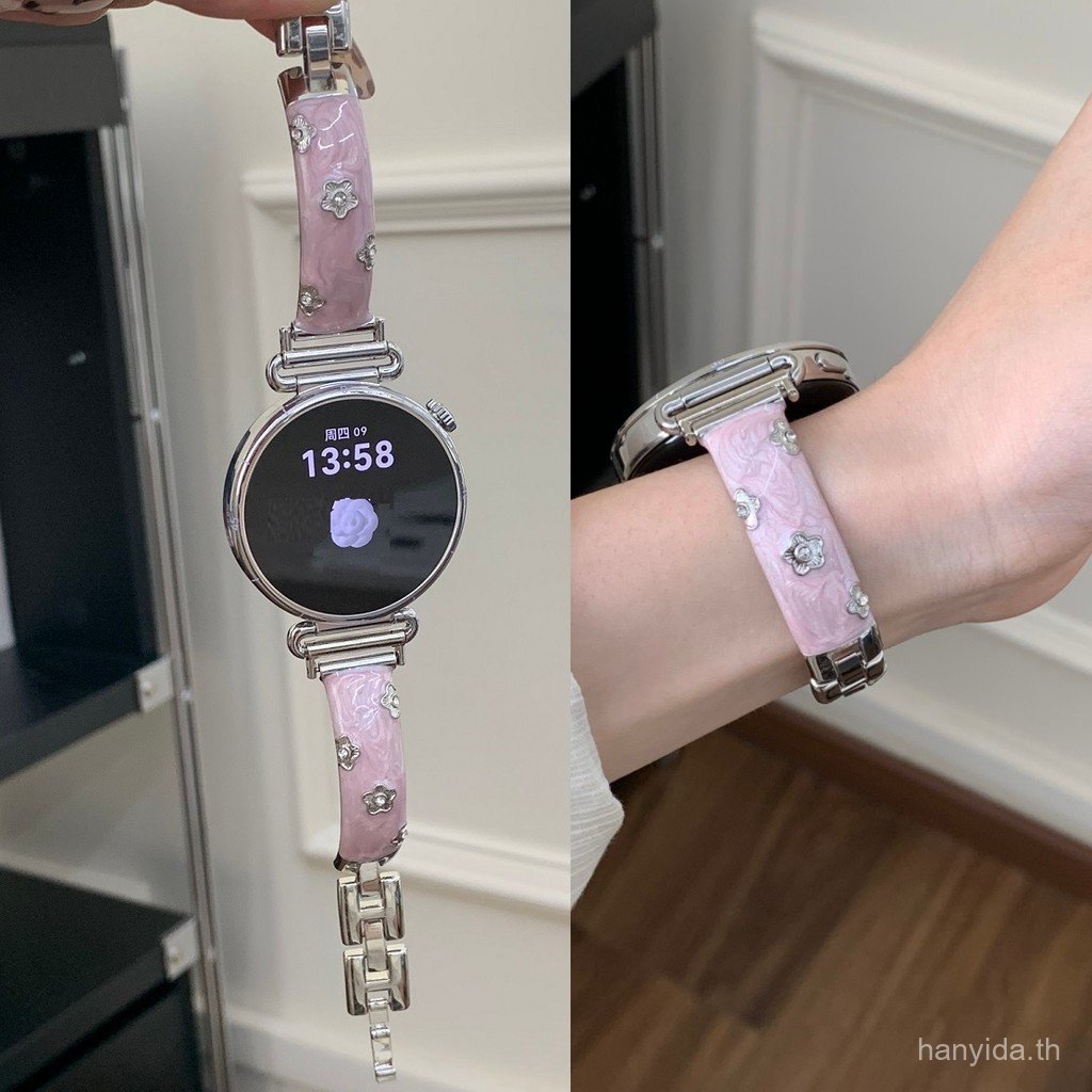 สร้อยข้อมือดอกไม้สําหรับนาฬิกา Huawei GT 6 Pro สาย Huawei Watch GT 6 สาย Huawei Watch GT 5 สาย Huawe