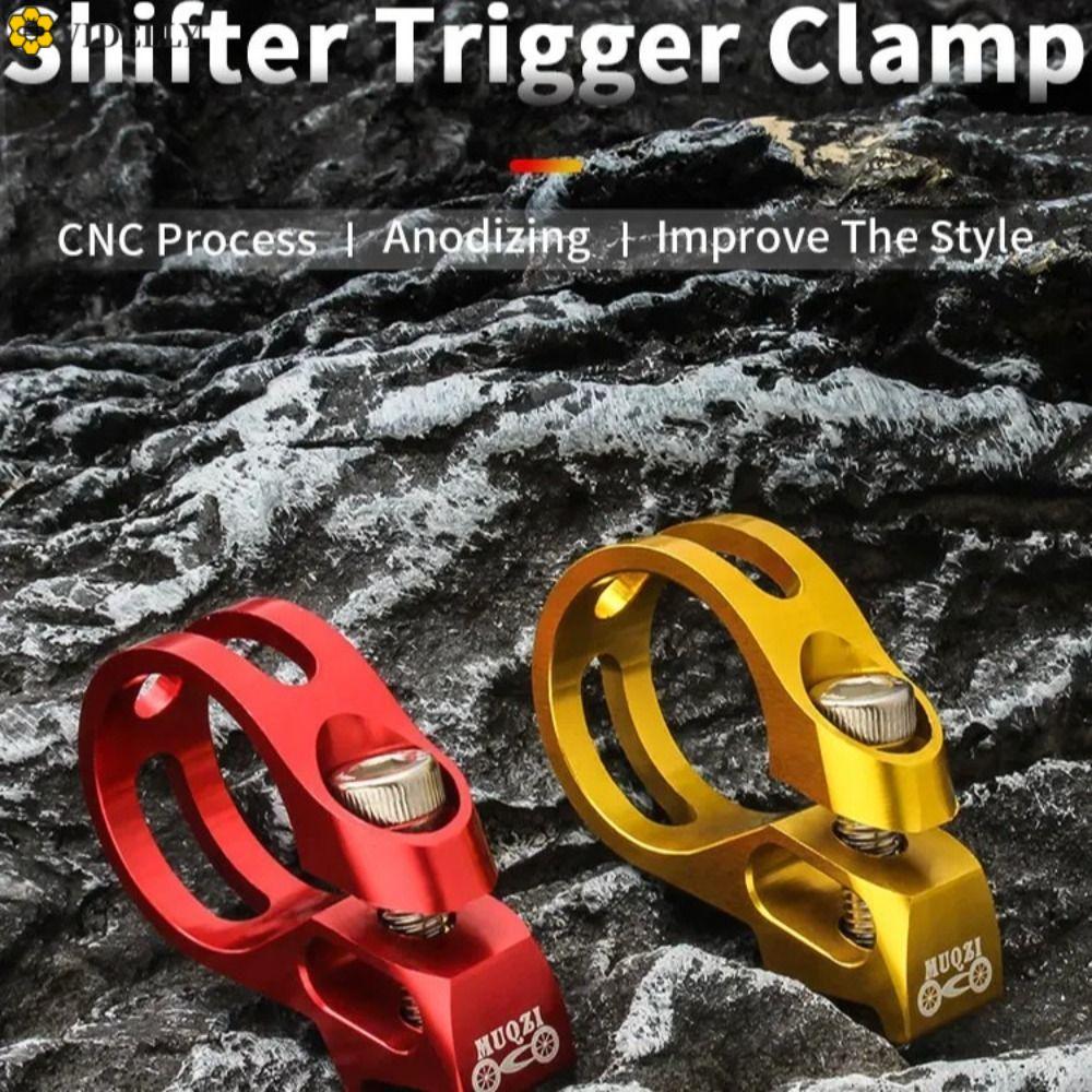 VIDELLY จักรยาน Shifter Lever Clamp, อลูมิเนียม CNC ตัดจักรยาน Shifter Trigger Clamp, ทนทาน 22.2 มม.