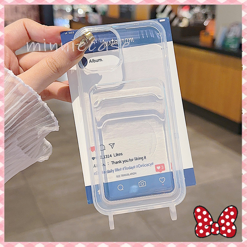 เคสใสสามารถใส่บัตรได้สำหรับ iPhone 17 16 Pro Max 15 14 13 12 Pro Max 11 pro XS Max XR X 8 7 Plus se2020 รุ่นใหม่ล่าสุด