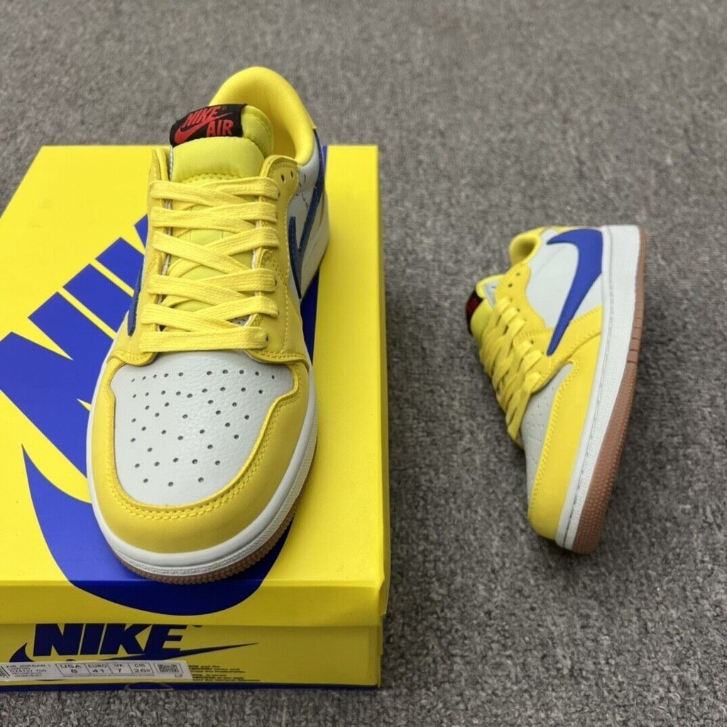 Nike Jordan 1 Retro Low OG x Travis Scott Canary (DZ4137-700) ไซส์ 6-12