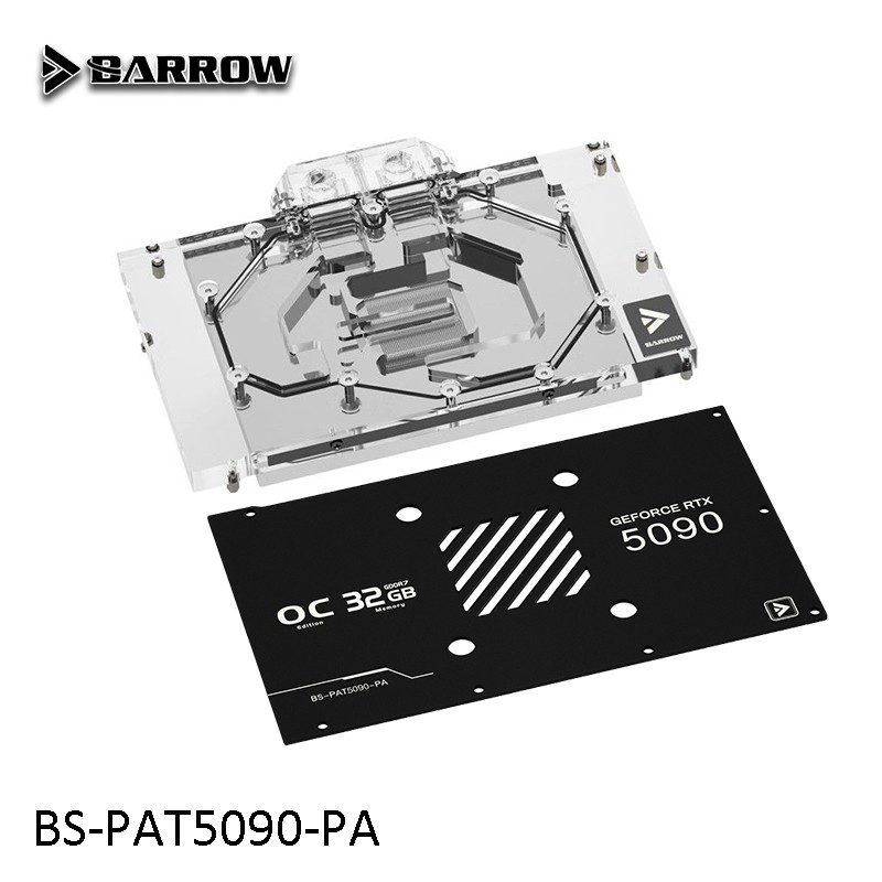 Barrow ครอบคลุมเต็มรูปแบบ GPU Block สําหรับ Palit RTX 5090 GameRock OC PC Water Cooling หม้อน้ําทองแ