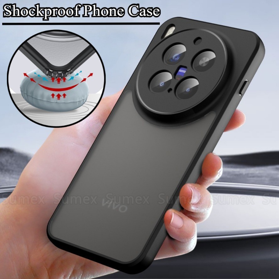 กันกระแทก Frosted Matte เคสโทรศัพท์สําหรับ Vivo X300 X200 Pro Mini FE 5G คุณภาพดี HD ใสปลอกนุ่ม TPU 