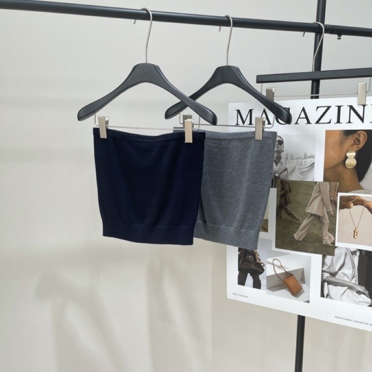 เซินเจิ้น South Oil 2025 ฤดูร้อนสไตล์ใหม่สีทึบปักผอม Preppy สไตล์สั้น Slim-fit Tube Top เสื้อกั๊กผู้