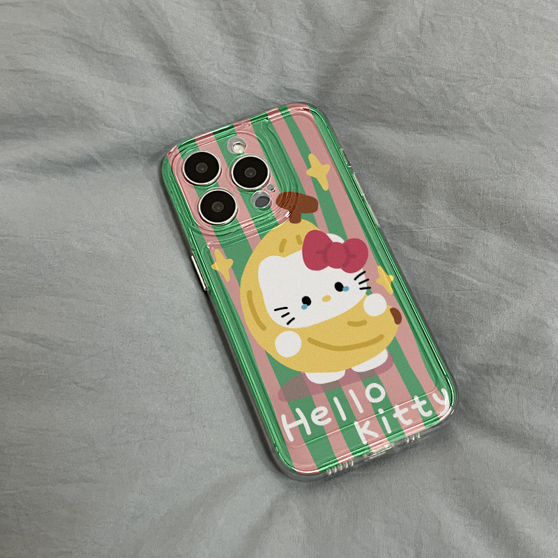 ลาย kt Cat เหมาะสําหรับ Apple 15promax เคสโทรศัพท์ 14pro น่ารัก 12 Niche 13 Do Not Crash Case 11 Hua