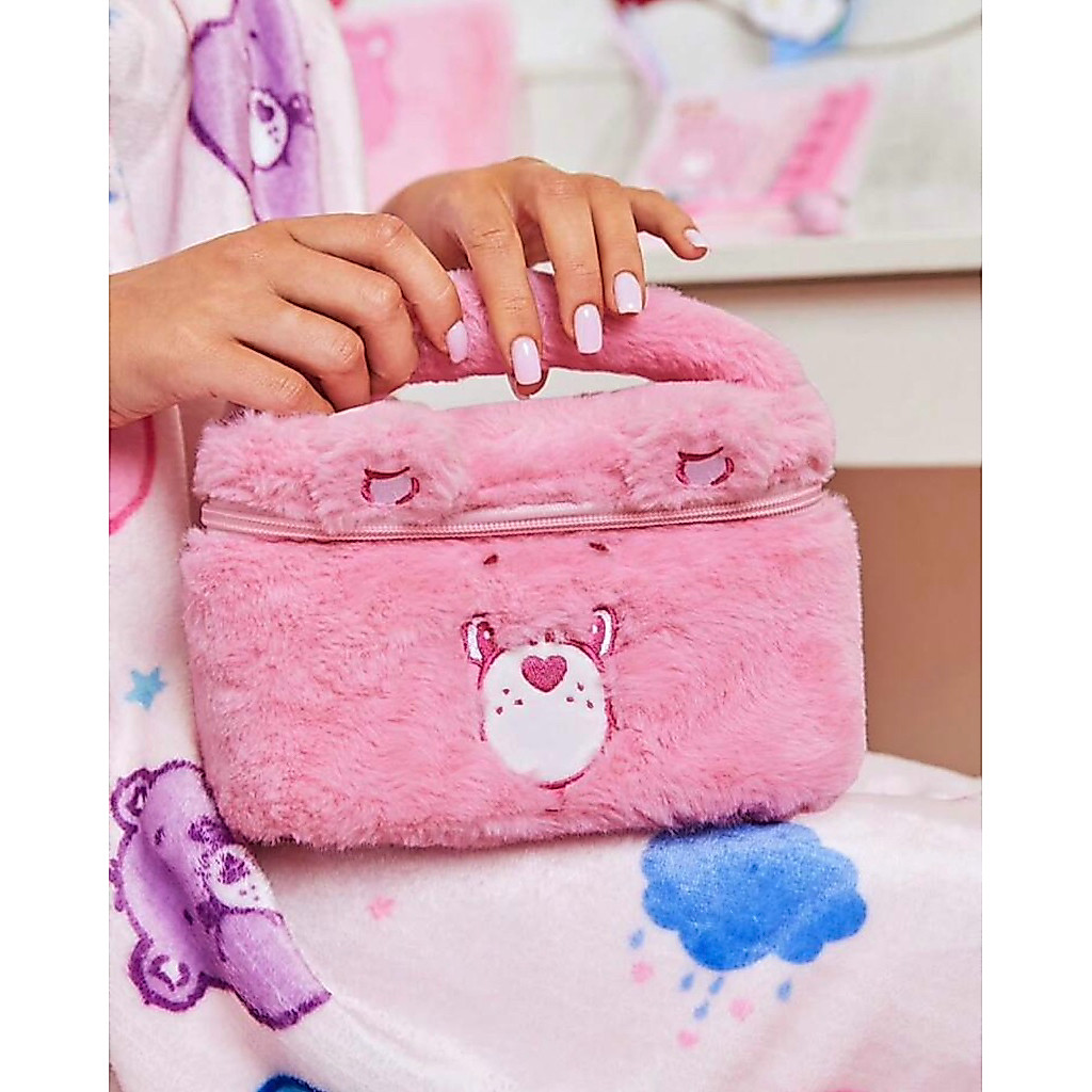 [พร้อมส่ง] กระเป๋าเครื่องสําอาง สีชมพู CareBears แคร์แบร์ ขนนุ่ม ลิขสิทธิ์แท้ 💯