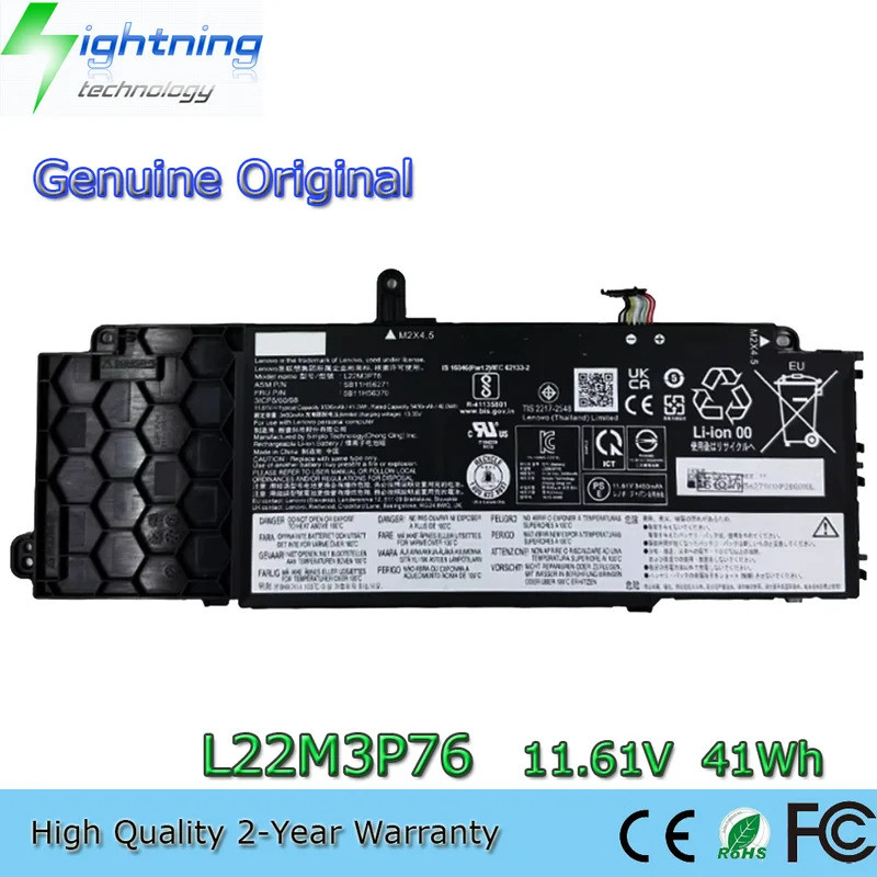 L22M3P76 L22L3P76 L22D3P76 11.161V 41Wh แบตเตอรี่แล็ปท็อปสําหรับ Lenovo Thinkpad X13 Gen 4 โยคะ Gen 