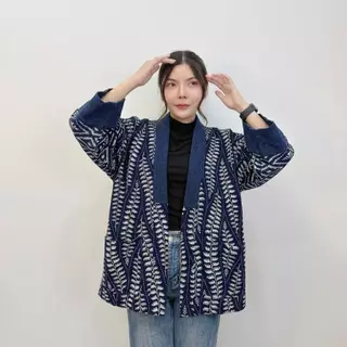ฟรีไซส์ อก50 และ 56 นิ้ว เสื้อคลุมม่อฮ่อม แต่งสโตน สไตล์ล้านนา ใส่ได้ทั้ง ญ/ช