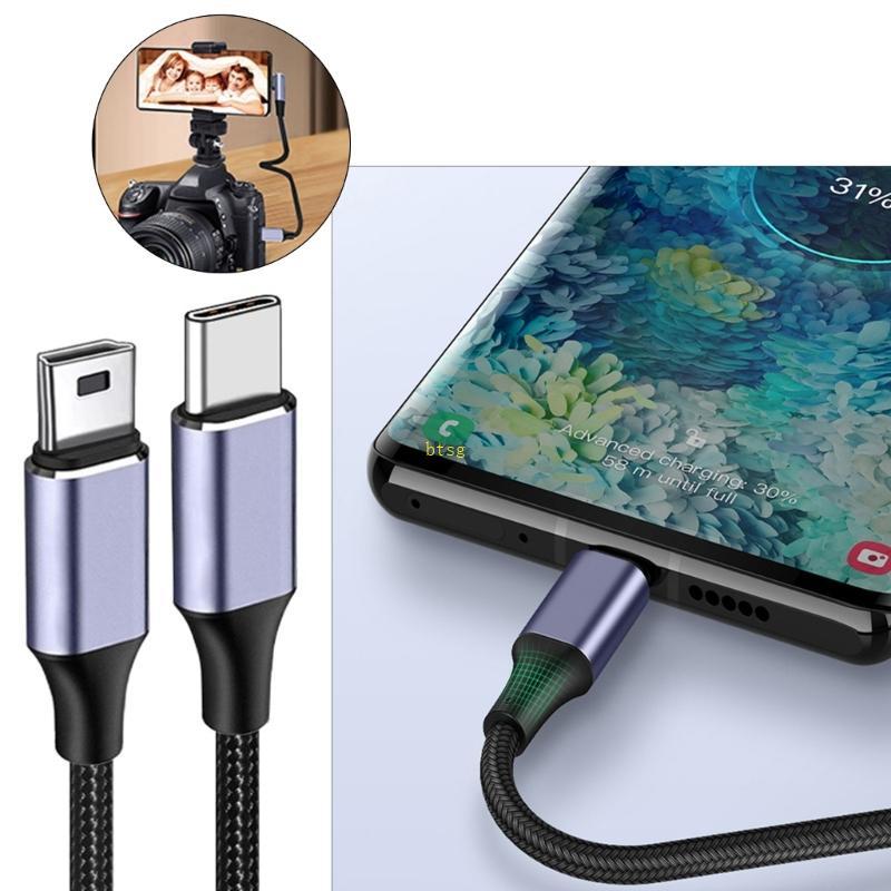 Btsg สาย USB C เป็น USB 90 องศา Type C ชายเป็น USB ชายสําหรับเครื่องเล่นและกล้อง
