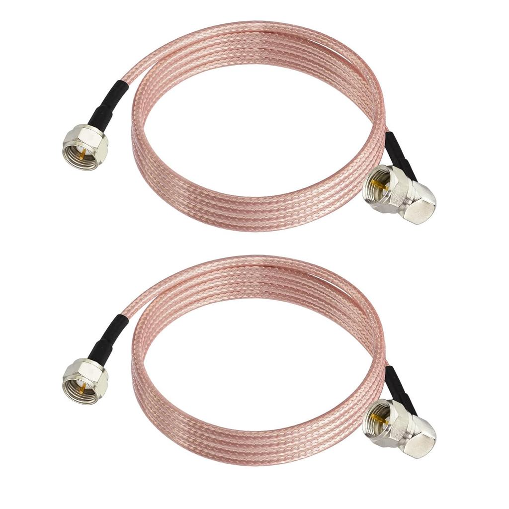 Superbat TV Coax Cable 6ft Slim Coax 75 Ohm RG179 Cables with F-Type Connector (ขั้วต่อ Coaxial 90 อ