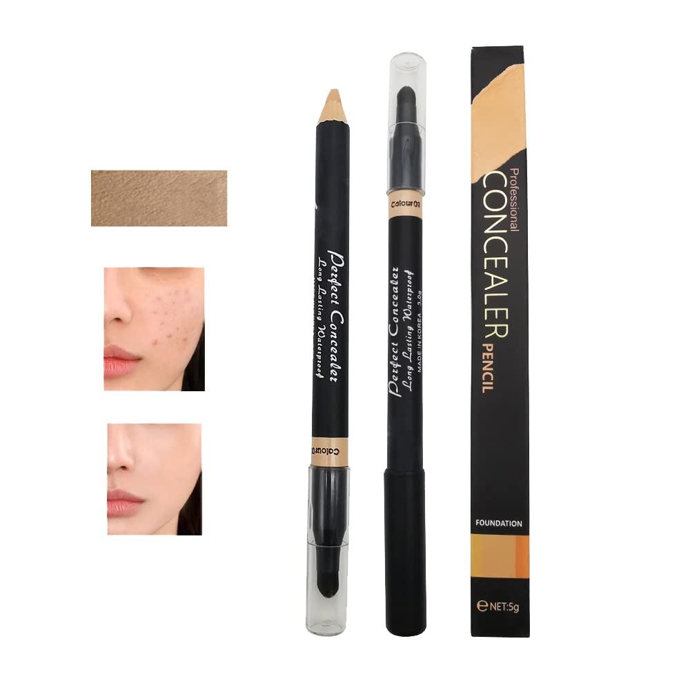 AKARY ดินสอคอนซีลเลอร์สองด้านสําหรับใบหน้า, 2 in 1 Full Range of คอนซีลเลอร์ปากกา Face คอนซีลเลอร์ C