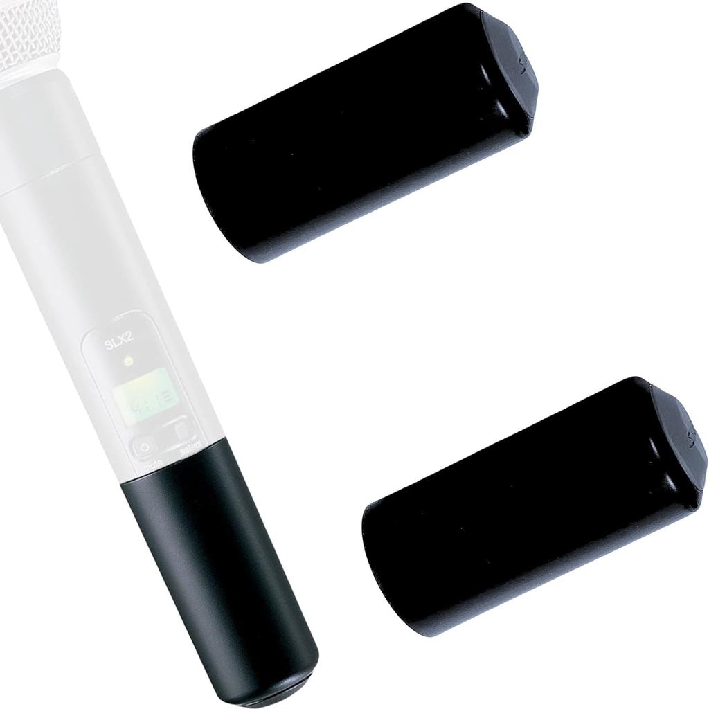 ฝาครอบไมโครโฟนเคลือบเงาสําหรับ Shure SLX2-SM58 Beta58 แบตเตอรี่, 2 ชิ้น | Compatible Wiress Mic SLX2