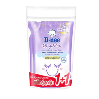 D-nee ดีนี่ออร์แกนิค สบู่เหลวอาบและสระ ถุงเติมขนาด 350 มล แพ็ค 2 ถุง
