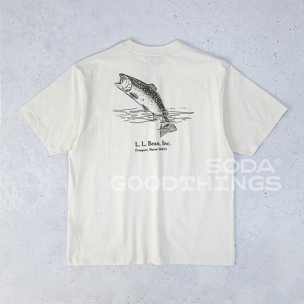พร้อมสต็อก เสื้อเชิ้ตลําลอง ผ้าฝ้ายพรีเมี่ยม 100% สเก็ตช์สไตล์อเมริกันพิมพ์ลายปลาใหญ่ เสื้อยืดคอกลม ไม่จํากัดเพศ