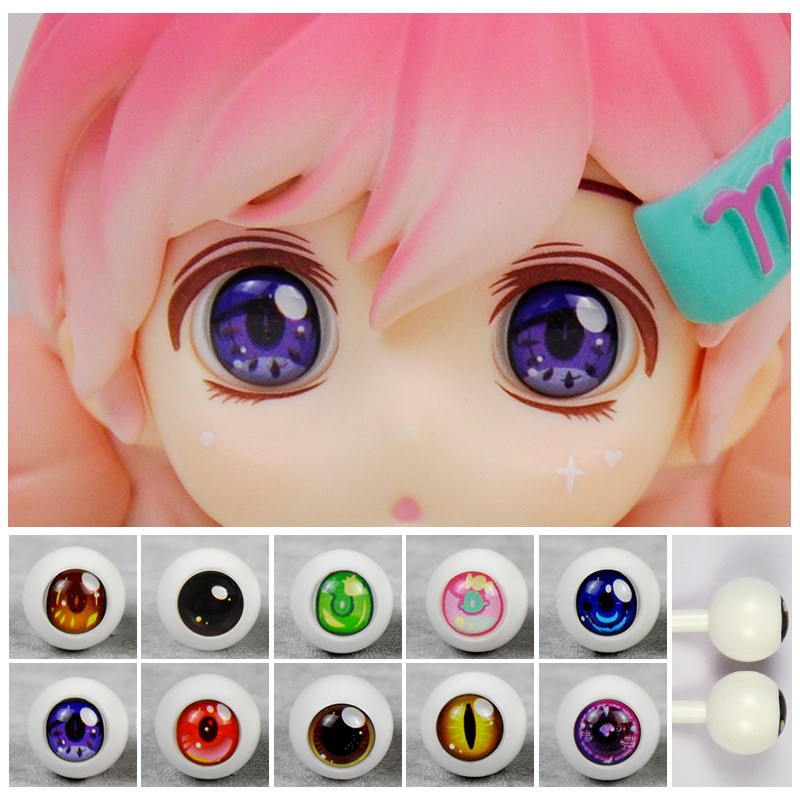 Ymy ตาทรงกลมตุ๊กตา BJD เปลี่ยนตา 11 มม.BJD เปิดหน้า clay manTH