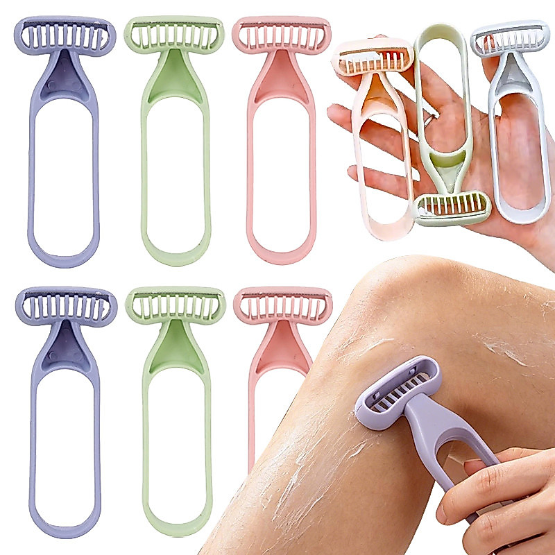 1/3/5 ชิ้น Anti-slip O-shaped Hollow รักแร้ผมโกนหนวด - Body Hair Trimmer มีดโกน
