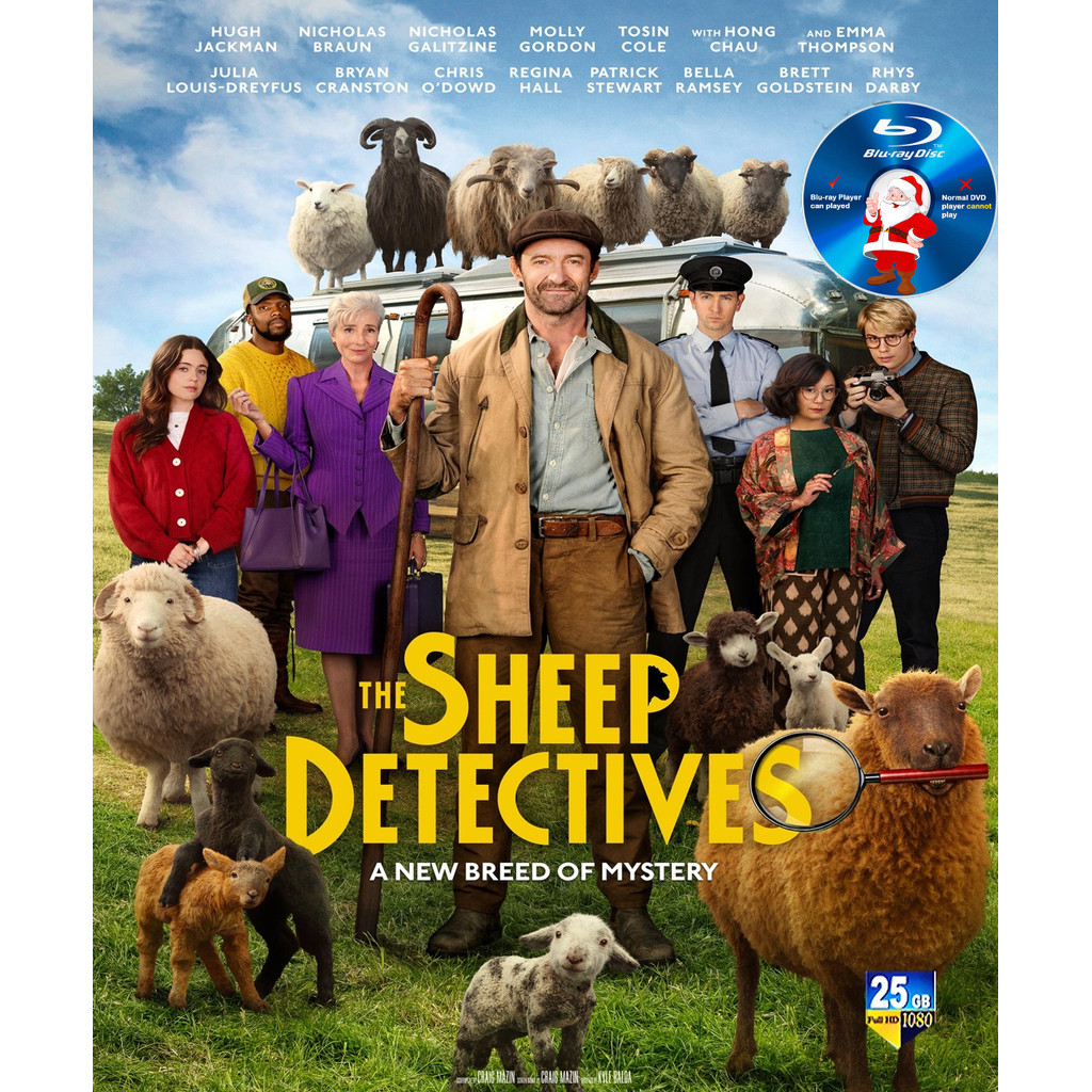 E-BLURAY The Sheep Detectives (2026) Comedy/Mystery Hugh Jackman , Nicholas Braun