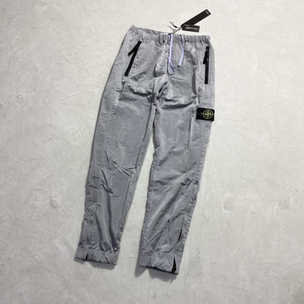 BNQA Stone Island Functional Metal Nylon Pocket ป้ายปักกางเกงลําลองกางเกงสะท้อนแสงสไตล์บาง