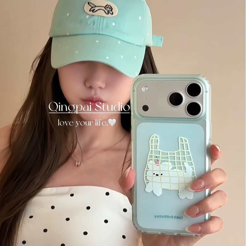 Huiwanju กระเป๋าช้อปปิ้งสนุกสําหรับแมวเหมาะสําหรับเคส iPhone 17 Pro Max IP16 Pro/15 Pro/14 ฝาครอบป้องกันแบบนุ่มด้าน