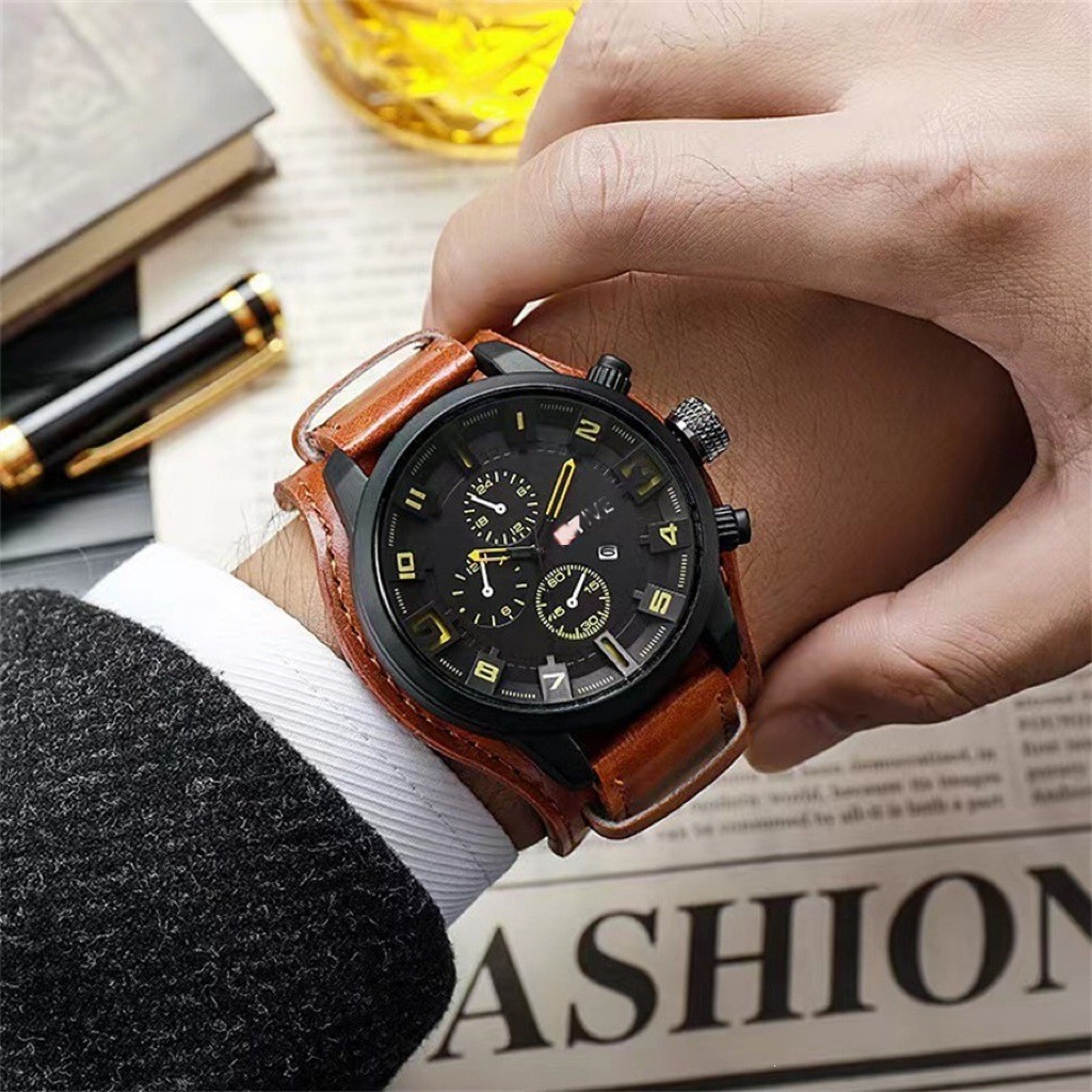 Karun Mens Large Dial Outdoor Belt อินเทรนด์กีฬานาฬิกานาฬิกา 7.7