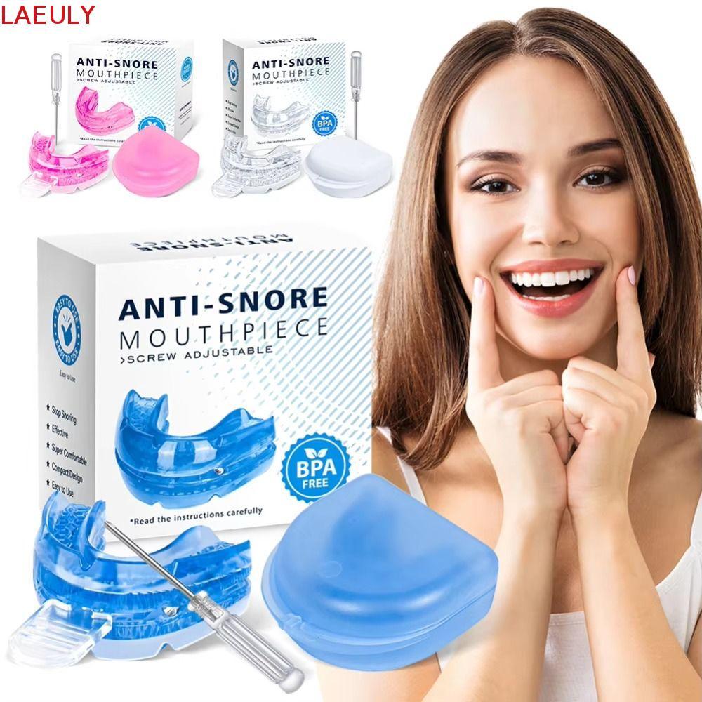 LAEULY Anti Snoring Mouth Guard, ปรับสบาย Anti-Snoring Mouthpiece ปรับปรุง Sleep คุณภาพหยุด Snoring 