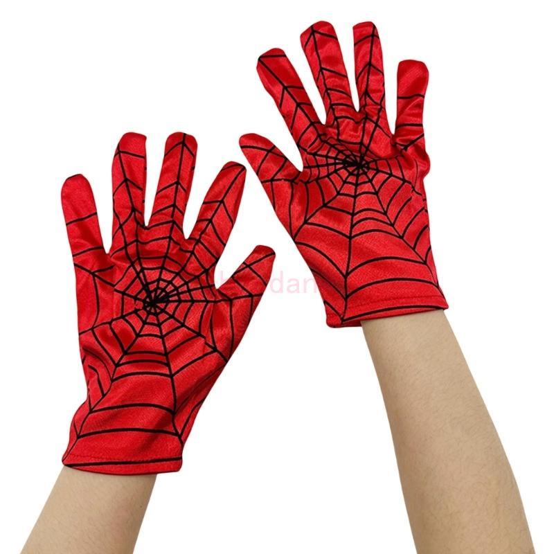 BDW 1 คู่ Superheroes ถุงมือ Spiders Mittens Stage Performances ถุงมือรูปแบบตลกสําหรับ Youthful Halloween Party Entusi