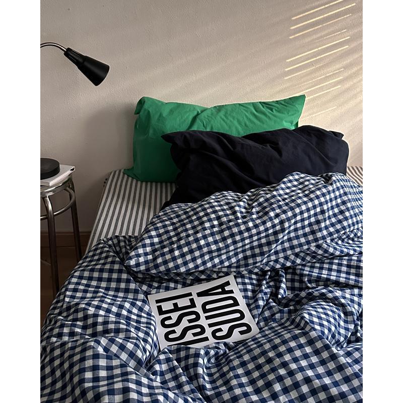 Vintage plaid100100% cotton bedding set, fitted sheet, bed sheet, duvet cover, bedding set