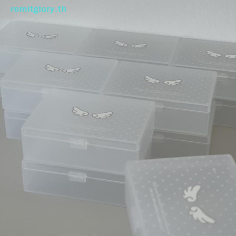 Remitglory Wings Design เกาหลี Photocard กล่องเก็บ Frosted Star Polka Dot รูปแบบกันฝุ่น Desktop Organizer สําหรับ Kpop Collectors TH