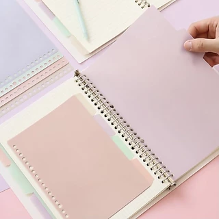 <ใหม่❗️ A6> 🦄แผ่นขั้น พาสเทล A4,A5,B5 4แผ่นคละสี แบบอ่อน สีทึบ parting sheet แผ่นขั้นสมุด