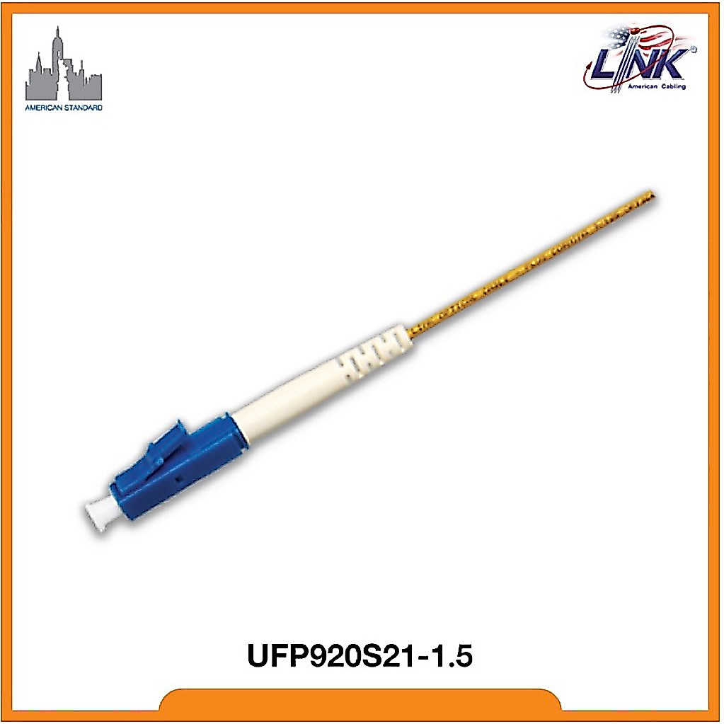 Link UFP920S21-1.5 LC Pigtail Fiber Optic, SM/OS2 Simplex, (2.0 mm Jacket)/UPC, Length 1.5 m